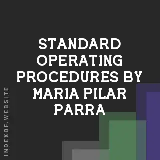 Standard Operating Procedures by Maria Pilar Parra | Indexof
