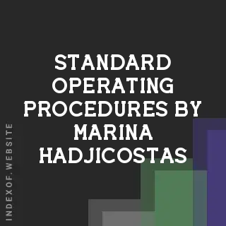Standard Operating Procedures by Marina Hadjicostas | Indexof