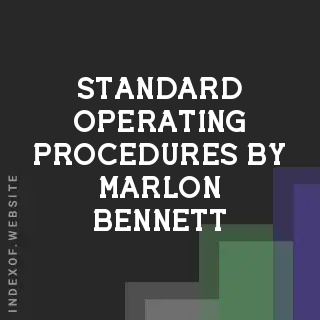 Standard Operating Procedures by Marlon Bennett | Indexof