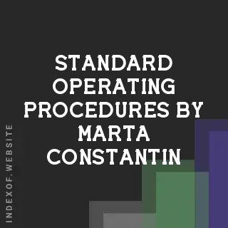 Standard Operating Procedures by Marta Constantin | Indexof