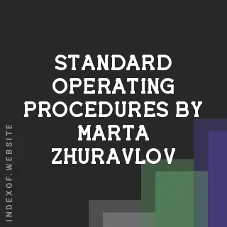 Standard Operating Procedures by Marta Zhuravlov | Indexof