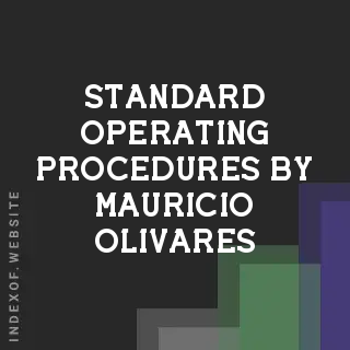 Standard Operating Procedures by Mauricio Olivares | Indexof