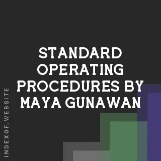 Standard Operating Procedures by Maya Gunawan | Indexof