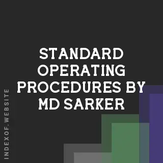 Standard Operating Procedures by Md Sarker | Indexof