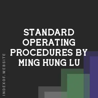Standard Operating Procedures by Ming-hung Lu | Indexof