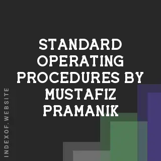 Standard Operating Procedures by Mustafiz Pramanik | Indexof