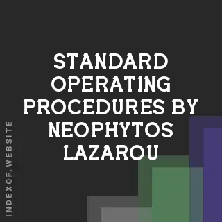 Standard Operating Procedures by Neophytos Lazarou | Indexof