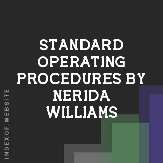 Standard Operating Procedures by Nerida Williams | Indexof