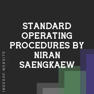 Standard Operating Procedures by Niran Saengkaew | Indexof