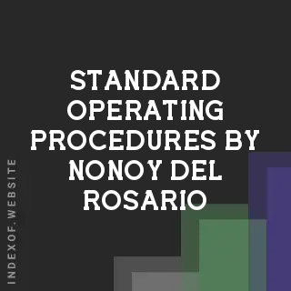 Standard Operating Procedures by Nonoy Del Rosario | Indexof