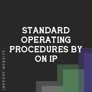 Standard Operating Procedures by On Ip | Indexof