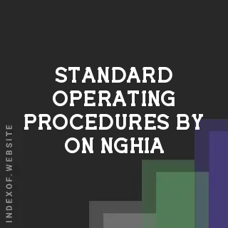 Standard Operating Procedures by On Nghia | Indexof