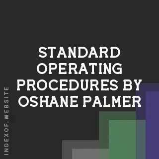 Standard Operating Procedures by Oshane Palmer | Indexof