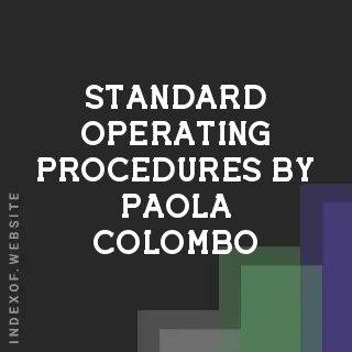 Standard Operating Procedures by Paola Colombo | Indexof