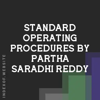 Standard Operating Procedures by Partha Saradhi Reddy | Indexof