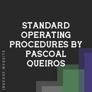 Standard Operating Procedures by Pascoal Queiros | Indexof