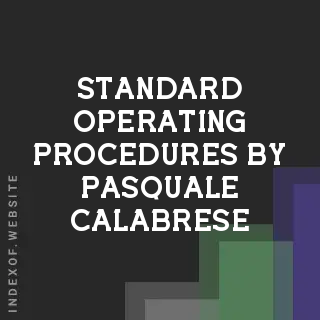 Standard Operating Procedures by Pasquale Calabrese | Indexof