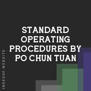 Standard Operating Procedures by Po-chun Tuan | Indexof