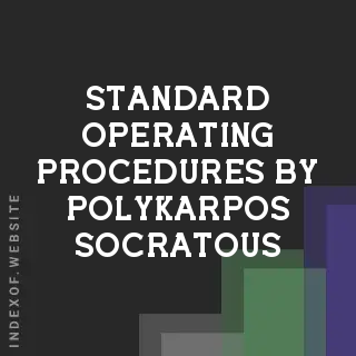 Standard Operating Procedures by Polykarpos Socratous | Indexof