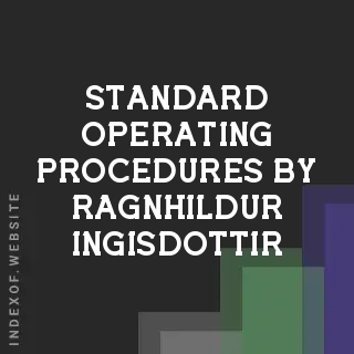 Standard Operating Procedures by Ragnhildur Ingisdottir | Indexof