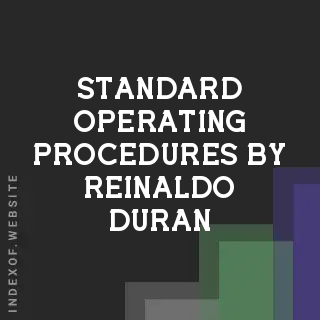 Standard Operating Procedures by Reinaldo Duran | Indexof