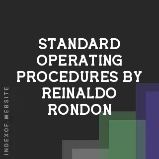 Standard Operating Procedures by Reinaldo Rondon | Indexof