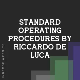 Standard Operating Procedures by Riccardo De Luca | Indexof
