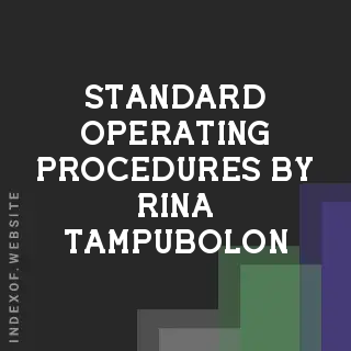 Standard Operating Procedures by Rina Tampubolon | Indexof