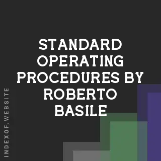 Standard Operating Procedures by Roberto Basile | Indexof
