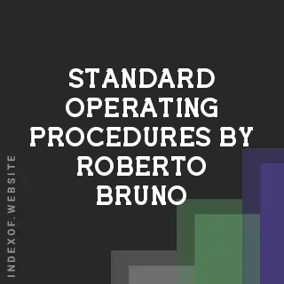 Standard Operating Procedures by Roberto Bruno | Indexof