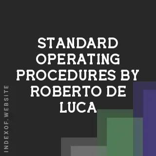 Standard Operating Procedures by Roberto De Luca | Indexof