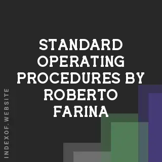 Standard Operating Procedures by Roberto Farina | Indexof