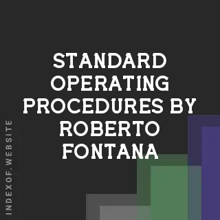 Standard Operating Procedures by Roberto Fontana | Indexof