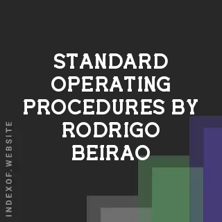 Standard Operating Procedures by Rodrigo Beirao | Indexof
