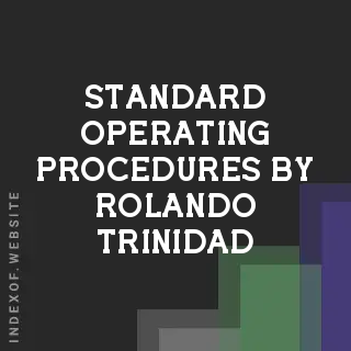 Standard Operating Procedures by Rolando Trinidad | Indexof