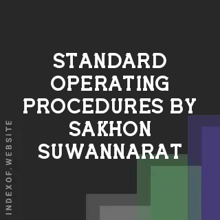 Standard Operating Procedures by Sakhon Suwannarat | Indexof