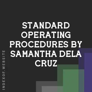 Standard Operating Procedures by Samantha Dela Cruz | Indexof
