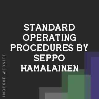 Standard Operating Procedures by Seppo Hamalainen | Indexof
