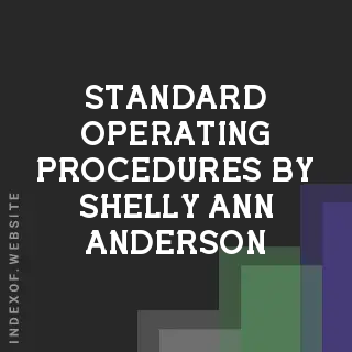 Standard Operating Procedures by Shelly-Ann Anderson | Indexof