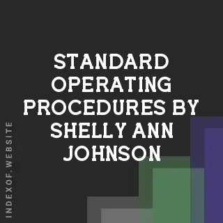 Standard Operating Procedures by Shelly-Ann Johnson | Indexof