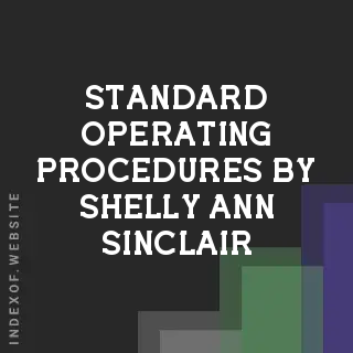 Standard Operating Procedures by Shelly-Ann Sinclair | Indexof