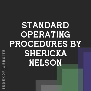 Standard Operating Procedures by Shericka Nelson | Indexof