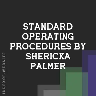 Standard Operating Procedures by Shericka Palmer | Indexof