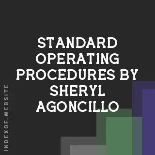 Standard Operating Procedures by Sheryl Agoncillo | Indexof