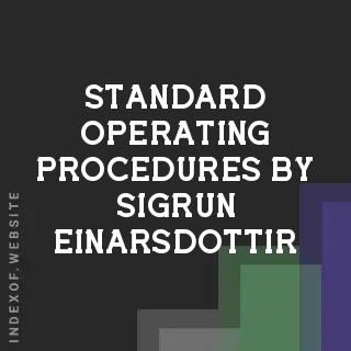 Standard Operating Procedures by Sigrun Einarsdottir | Indexof