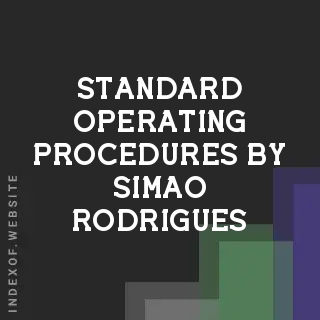 Standard Operating Procedures by Simao Rodrigues | Indexof