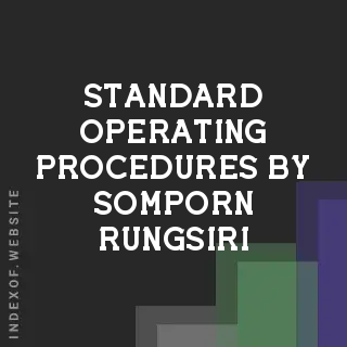 Standard Operating Procedures by Somporn Rungsiri | Indexof