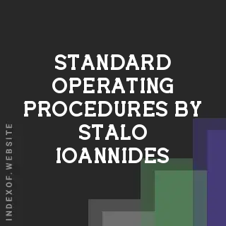 Standard Operating Procedures by Stalo Ioannides | Indexof