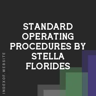 Standard Operating Procedures by Stella Florides | Indexof