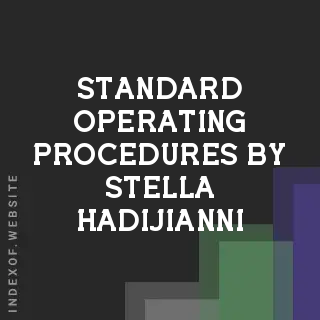 Standard Operating Procedures by Stella Hadijianni | Indexof
